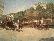 Childe Hassam Grand Prix Day oil painting on canvas